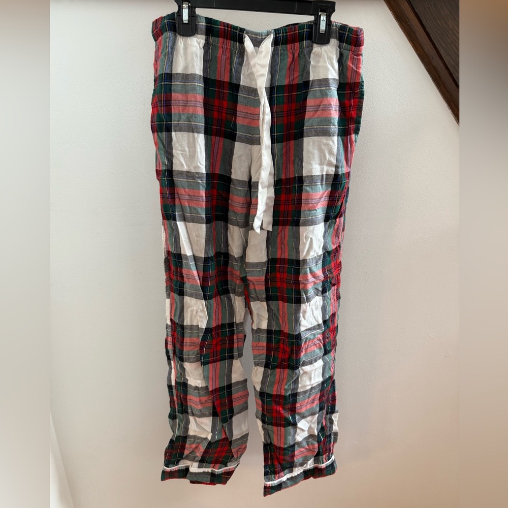 Victoria's Secret Red and White Plaid Holiday Pajama Pants